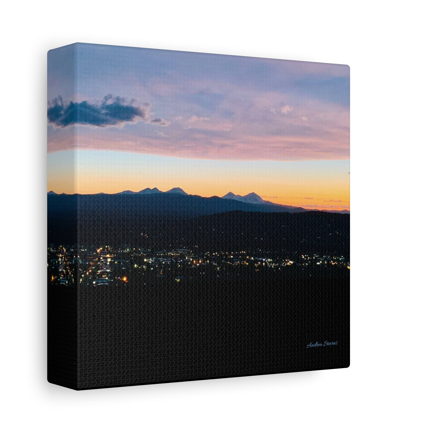 Serene Mountain Landscape Canvas Print - 1.25" Stretched Wall Art