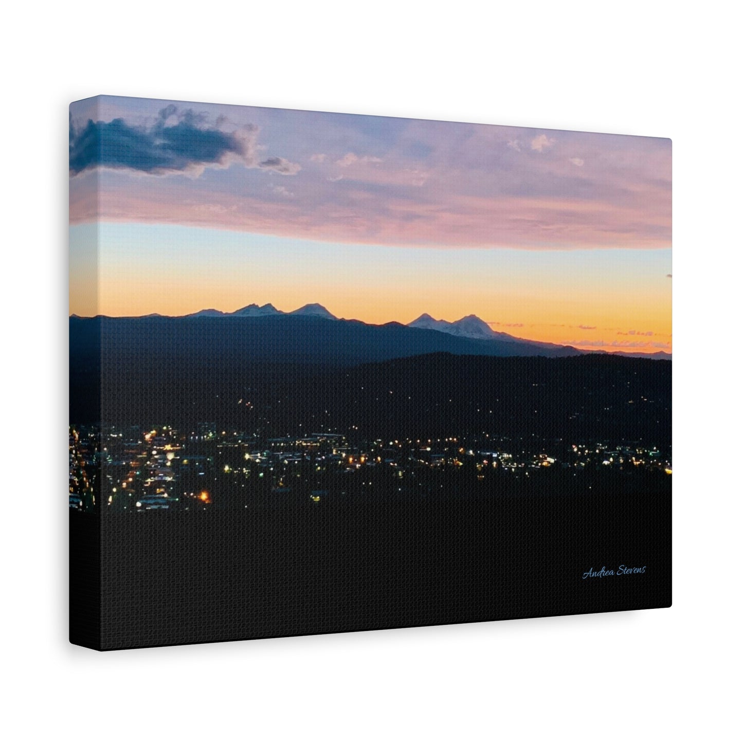 Serene Mountain Landscape Canvas Print - 1.25" Stretched Wall Art