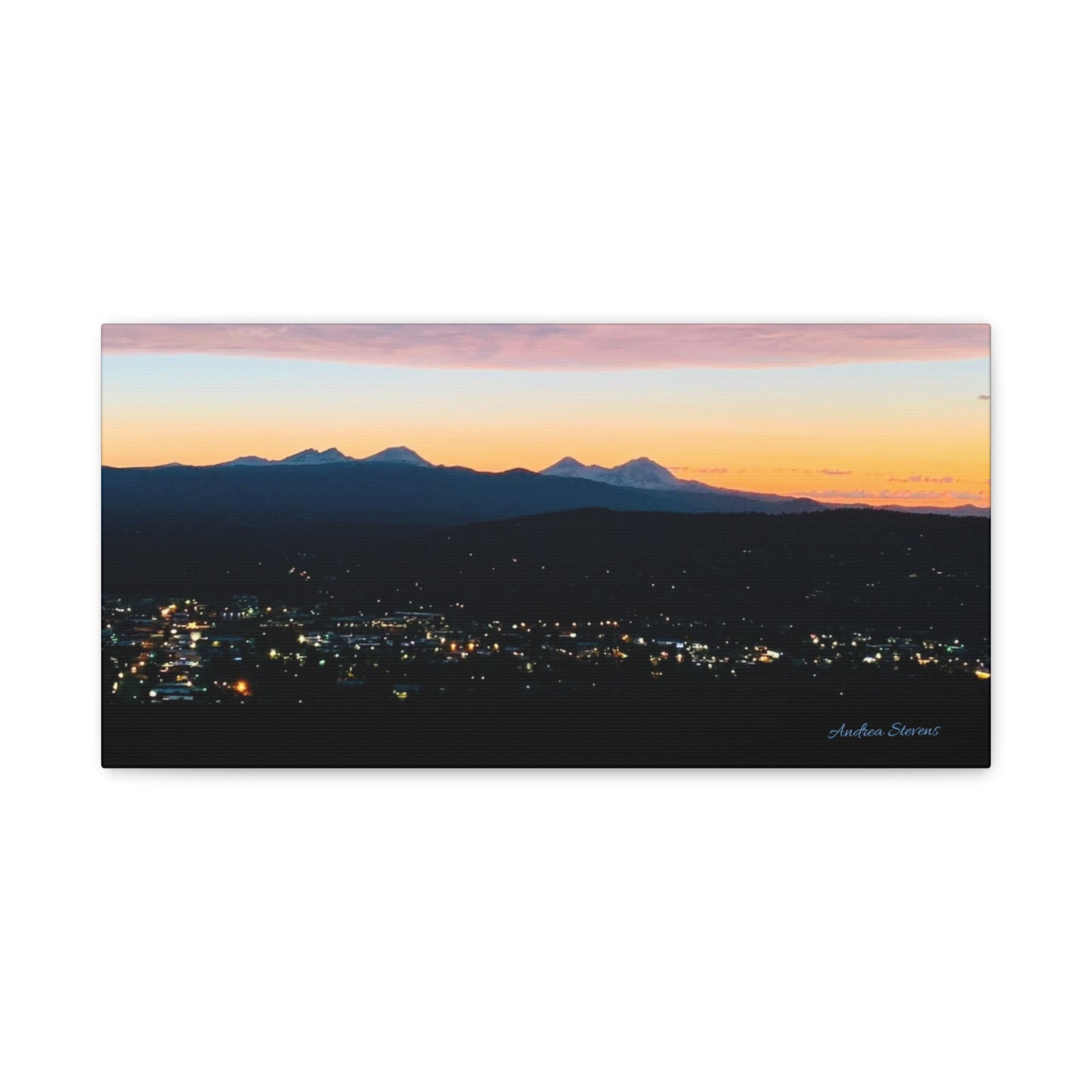 Serene Mountain Landscape Canvas Print - 1.25" Stretched Wall Art