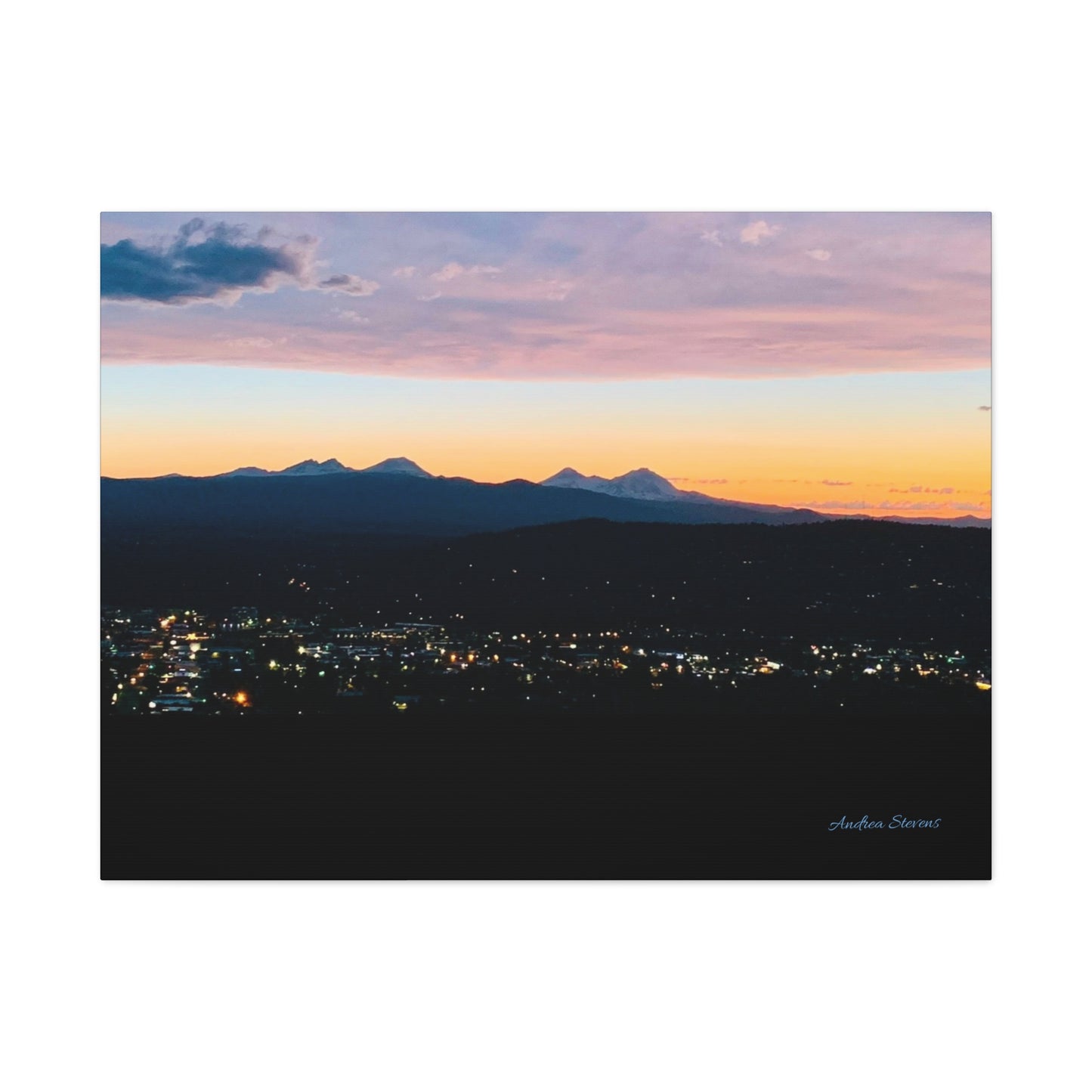 Serene Mountain Landscape Canvas Print - 1.25" Stretched Wall Art