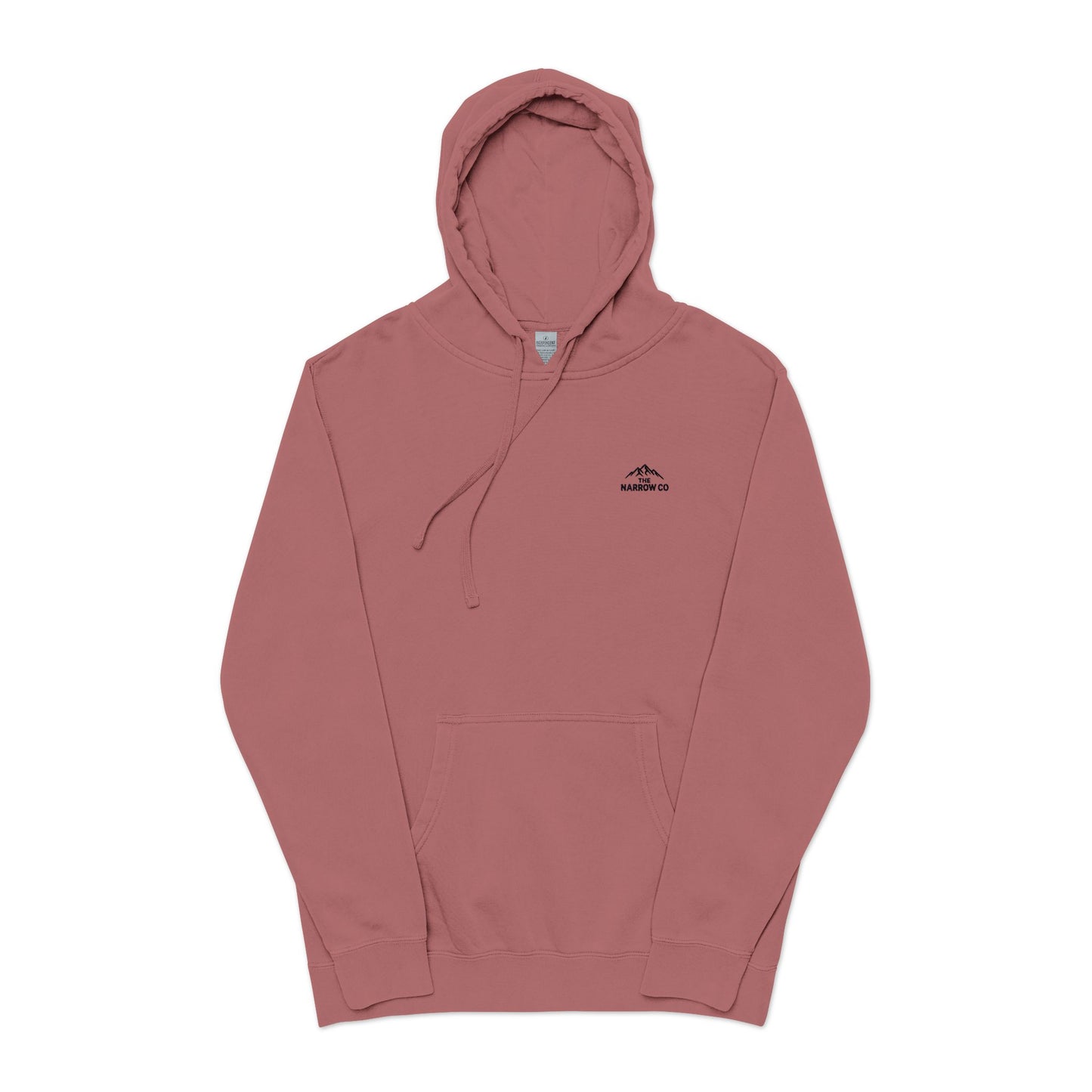 Cozy Embroidered Unisex Pigment-Dyed Hoodie - Perfect for Outdoor Adventures