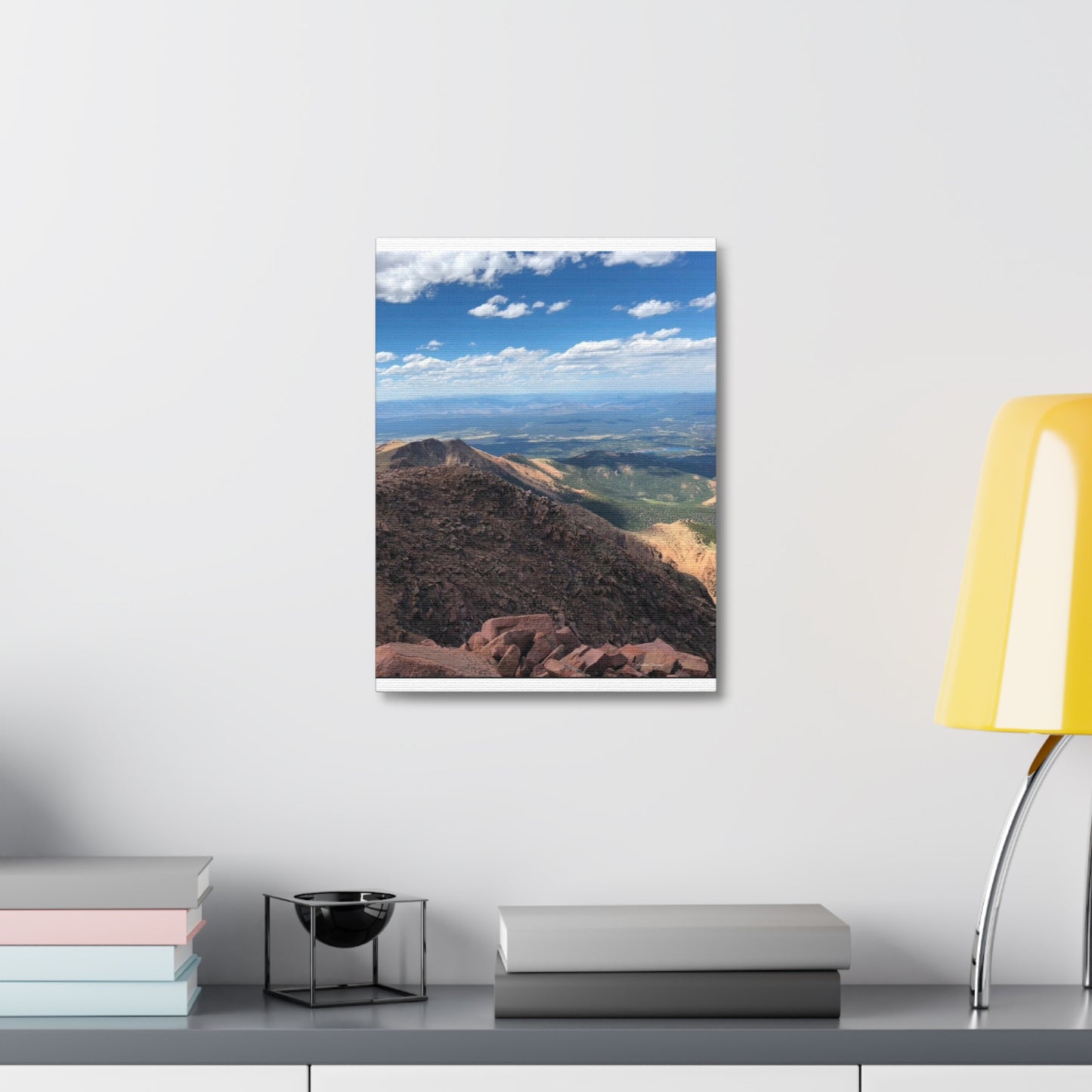 Pikes Peak in Colorado Mountain Landscape Stretched Canvas Print – Nature Wall Art