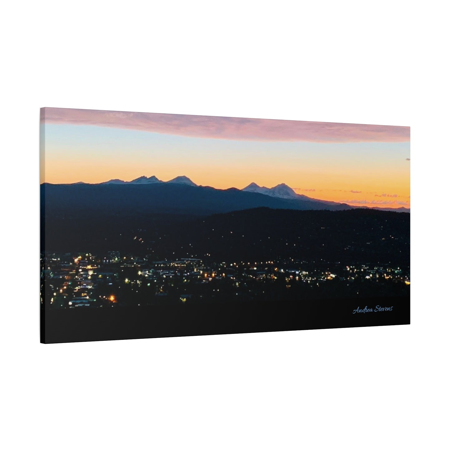 Serene Mountain Landscape Canvas Print - 1.25" Stretched Wall Art