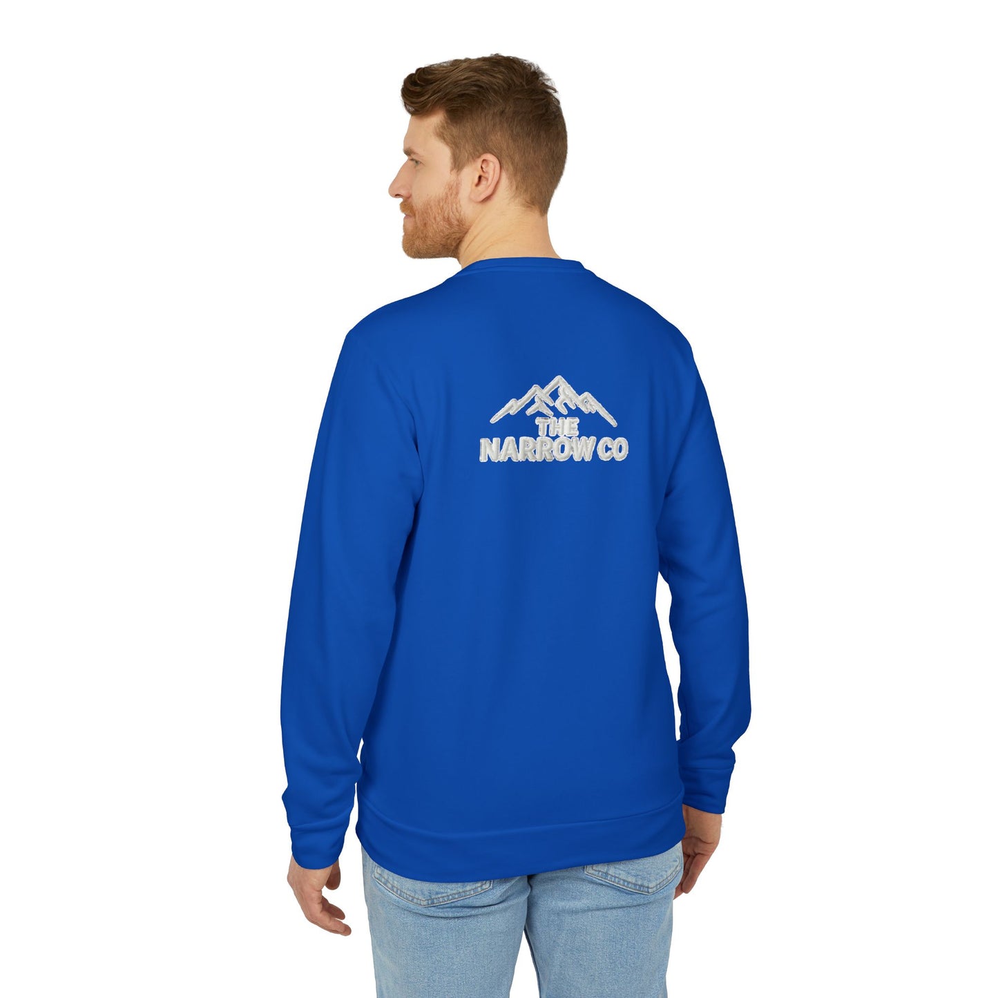 Unisex Fleece Crewneck Sweatshirt - The Narrow Co. Mountain Design