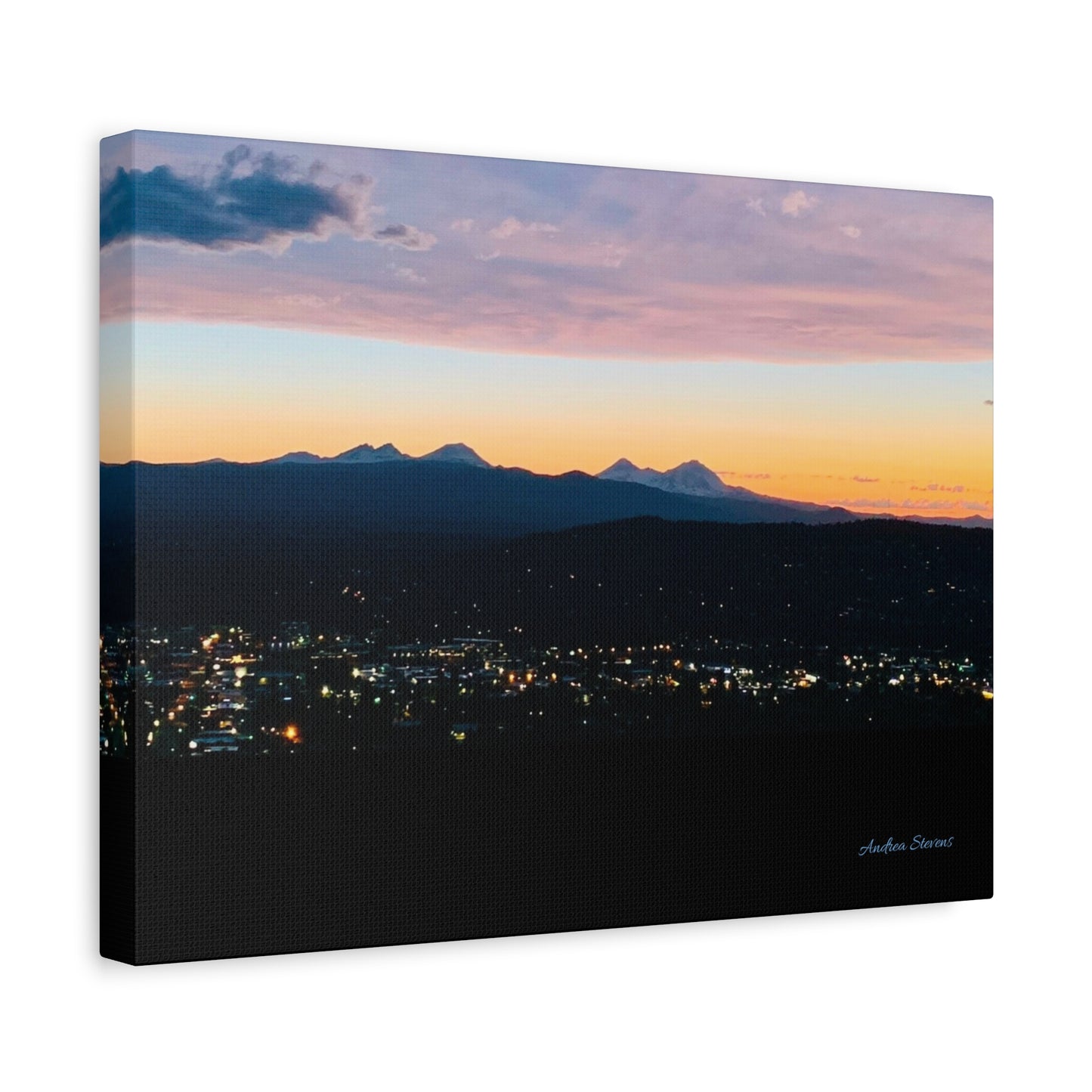 Serene Mountain Landscape Canvas Print - 1.25" Stretched Wall Art