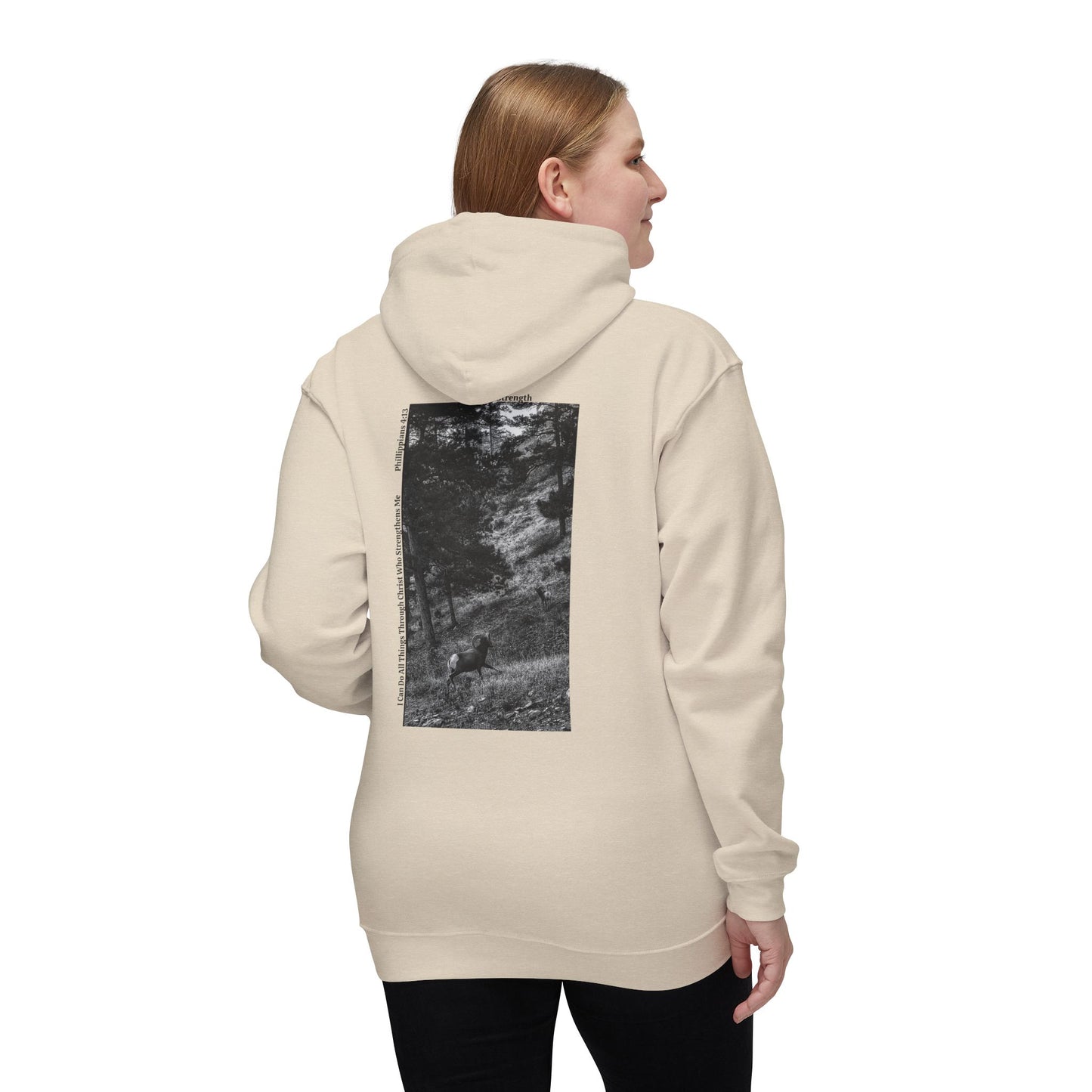 Unisex Hooded Sweatshirt - The Narrow Co Nature Inspired Design,  Photos taken by the owner of The Narrow co and Cosy co Andrea Stevens