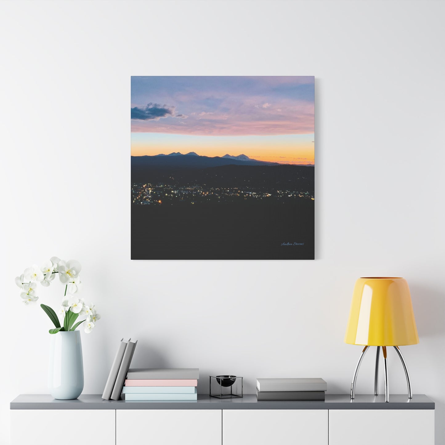 Serene Mountain Landscape Canvas Print - 1.25" Stretched Wall Art
