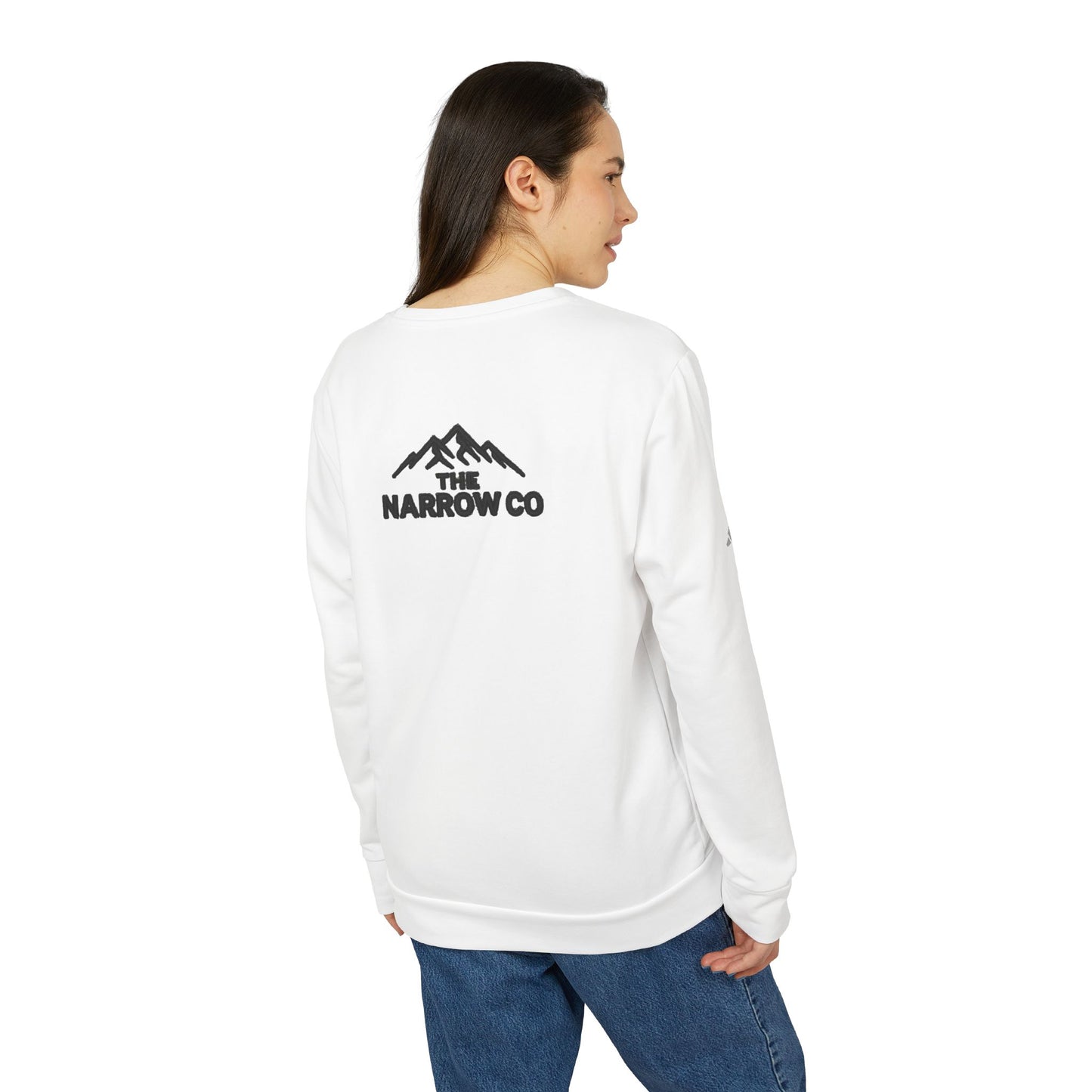 Unisex Fleece Crewneck Sweatshirt - The Narrow Co. Mountain Design