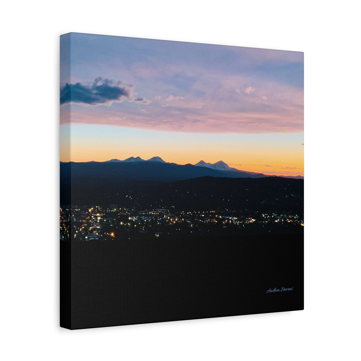 Serene Mountain Landscape Canvas Print - 1.25" Stretched Wall Art