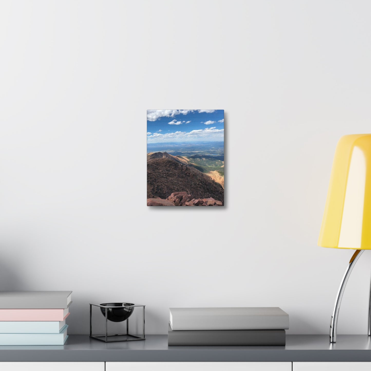Pikes Peak in Colorado Mountain Landscape Stretched Canvas Print – Nature Wall Art