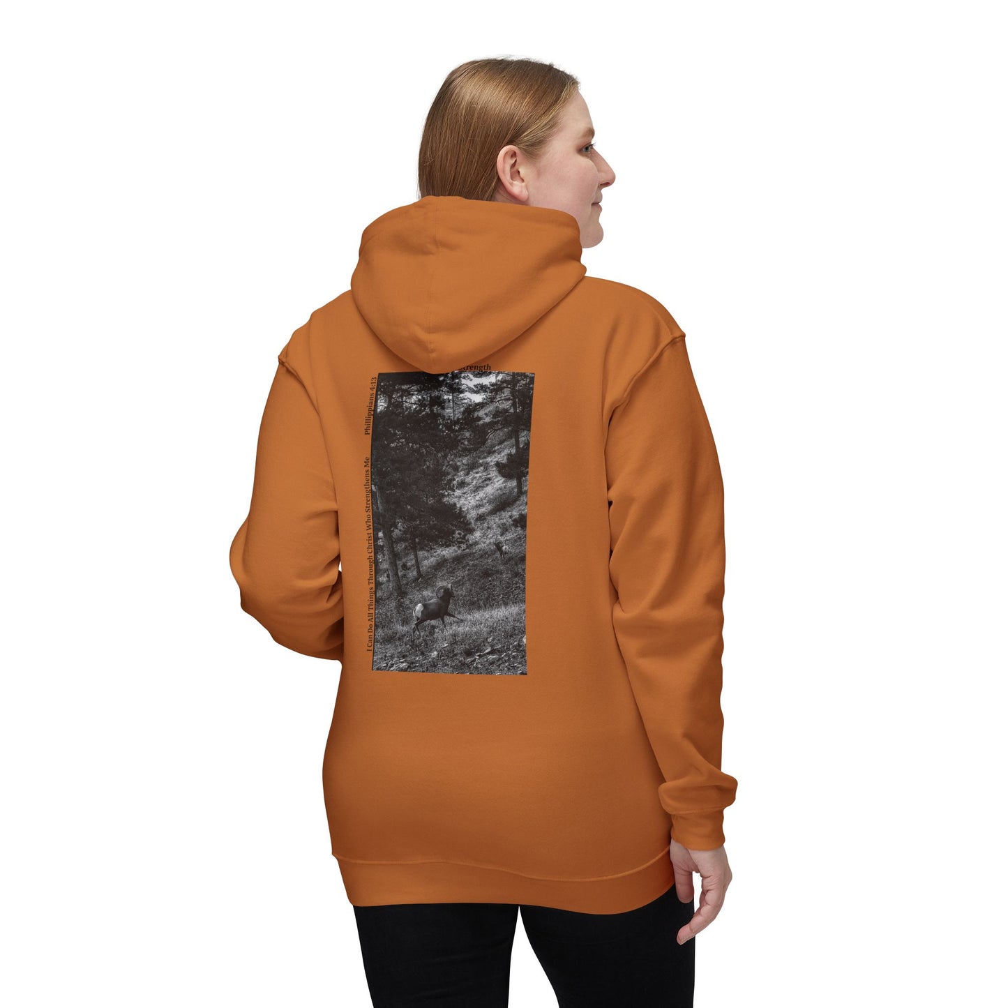 Unisex Hooded Sweatshirt - The Narrow Co Nature Inspired Design,  Photos taken by the owner of The Narrow co and Cosy co Andrea Stevens