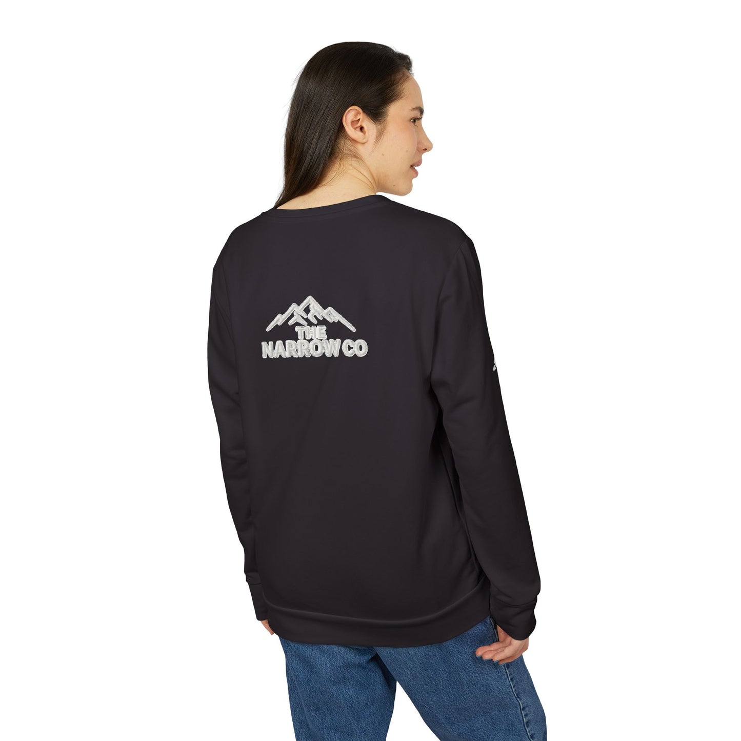 Unisex Fleece Crewneck Sweatshirt - The Narrow Co. Mountain Design