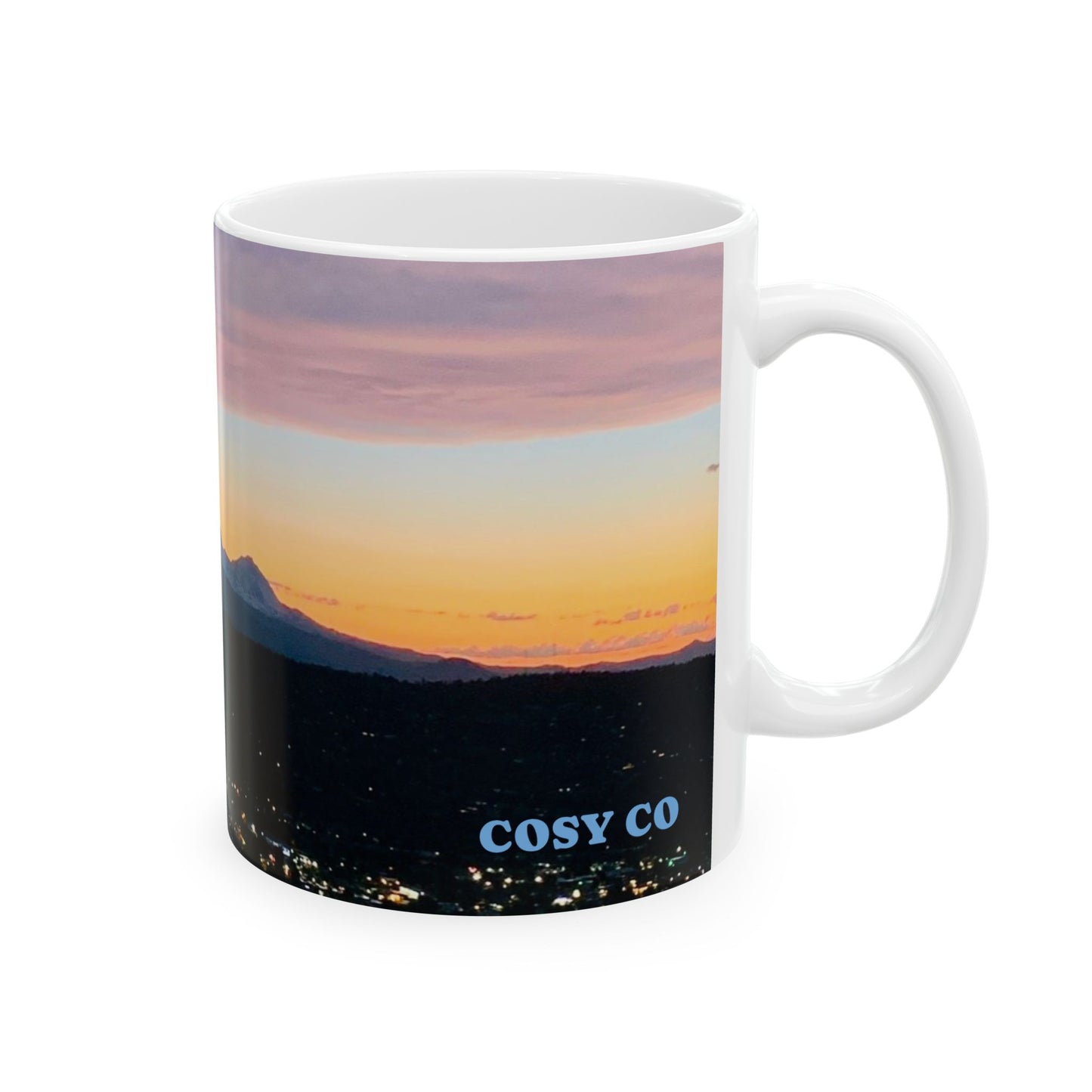 Bend Oregon, Pilot Butte Serene Mountain View Ceramic Mug - Perfect for Coffee Lovers and Nature Enthusiasts by Andrea Stevens