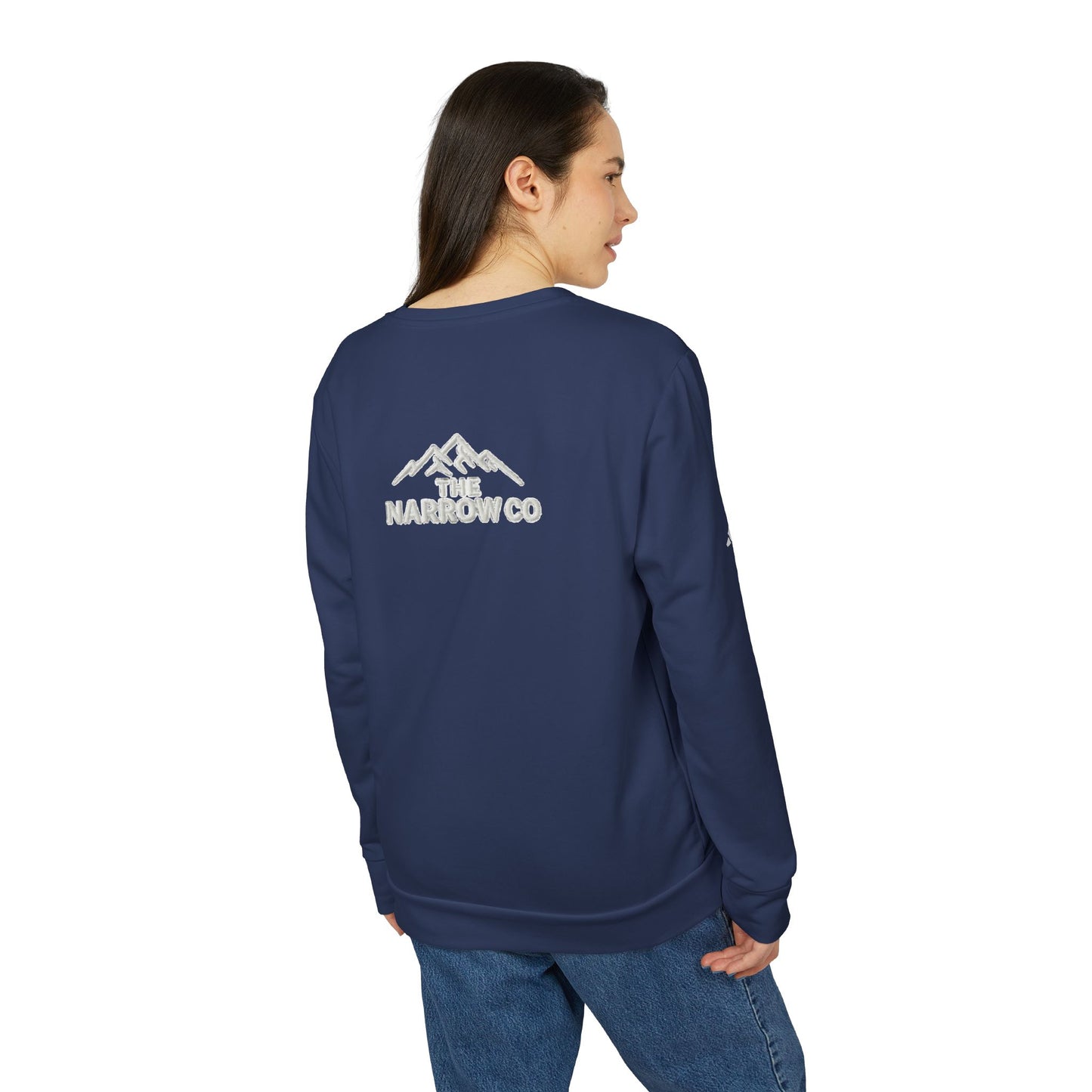 Unisex Fleece Crewneck Sweatshirt - The Narrow Co. Mountain Design
