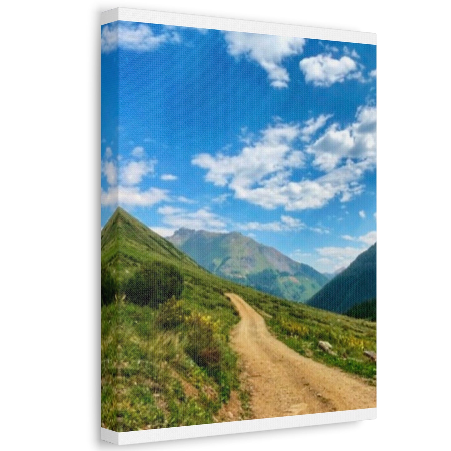 Colorado Scenic Inspirational Stretched Canvas - Mountain Off Roading Path Artwork by Andrea Stevens