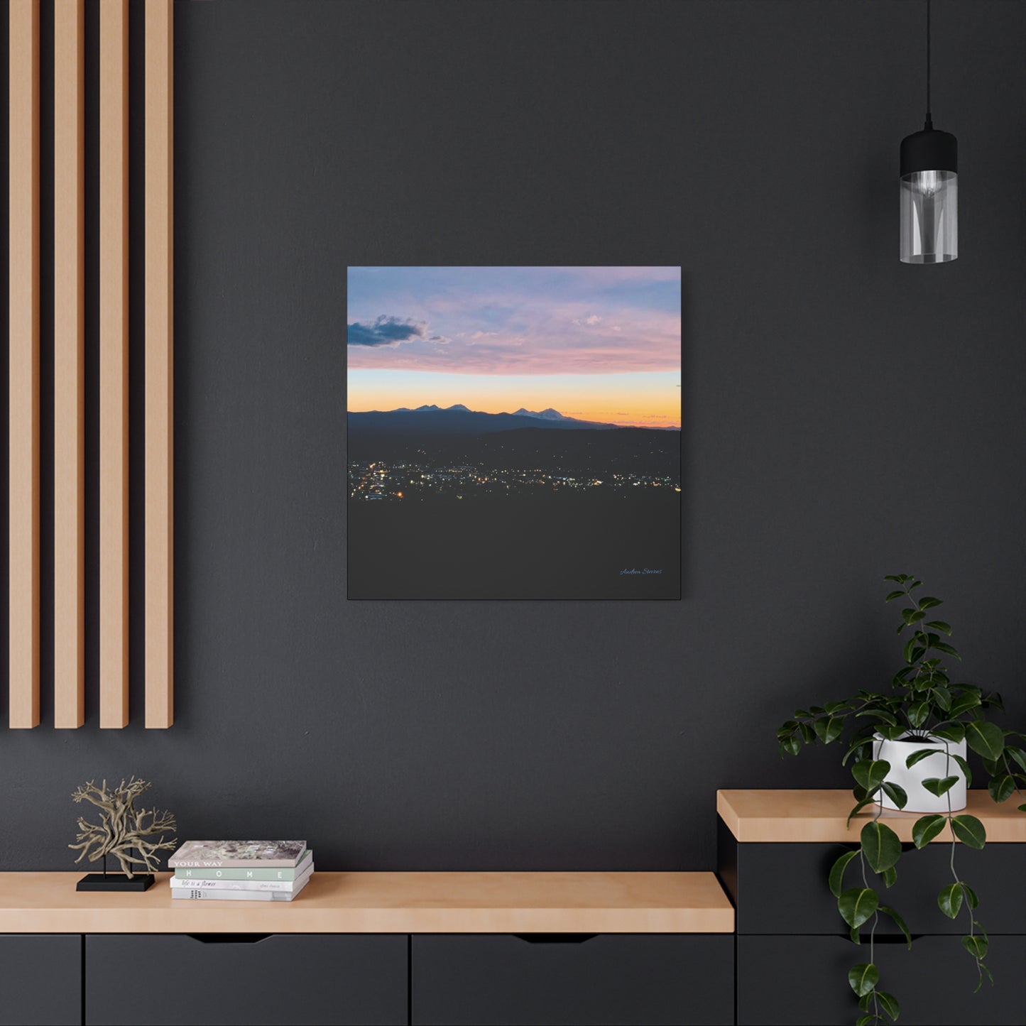 Serene Mountain Landscape Canvas Print - 1.25" Stretched Wall Art