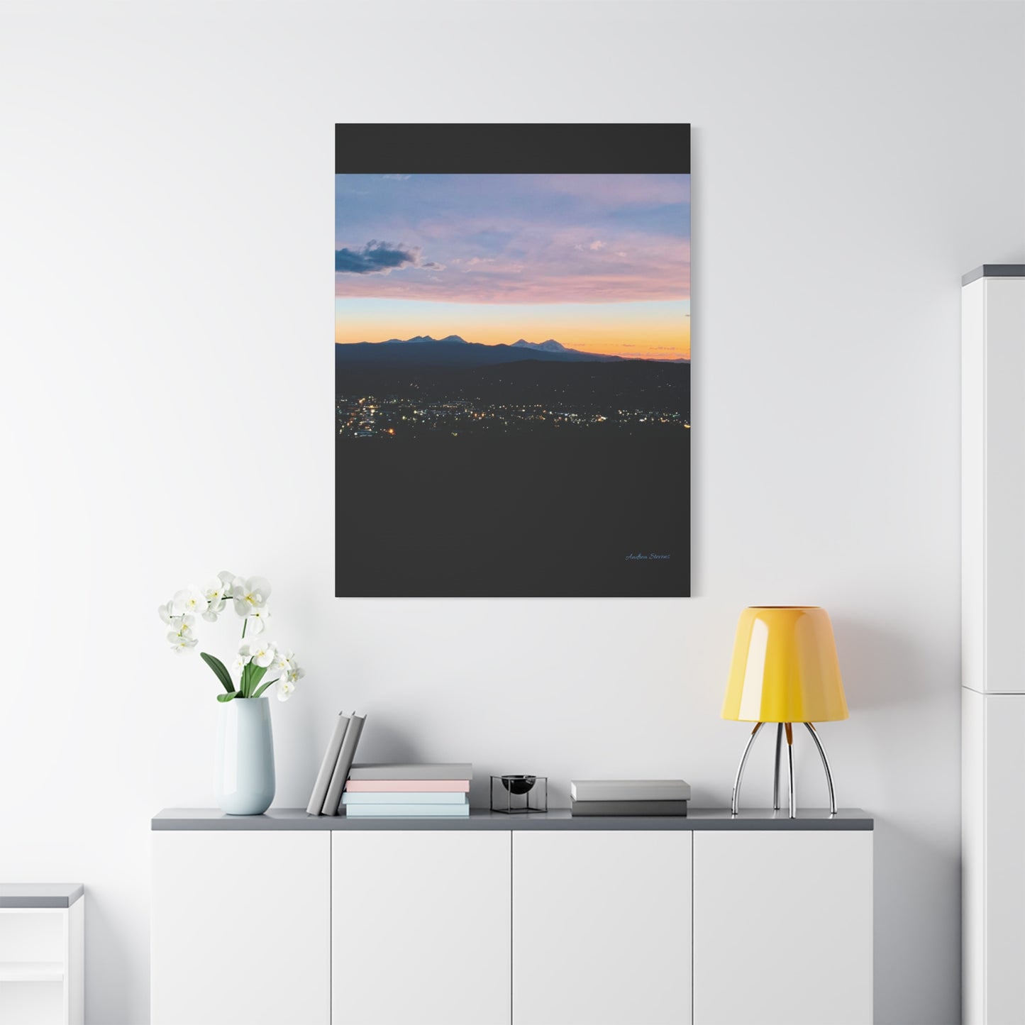 Serene Mountain Landscape Canvas Print - 1.25" Stretched Wall Art
