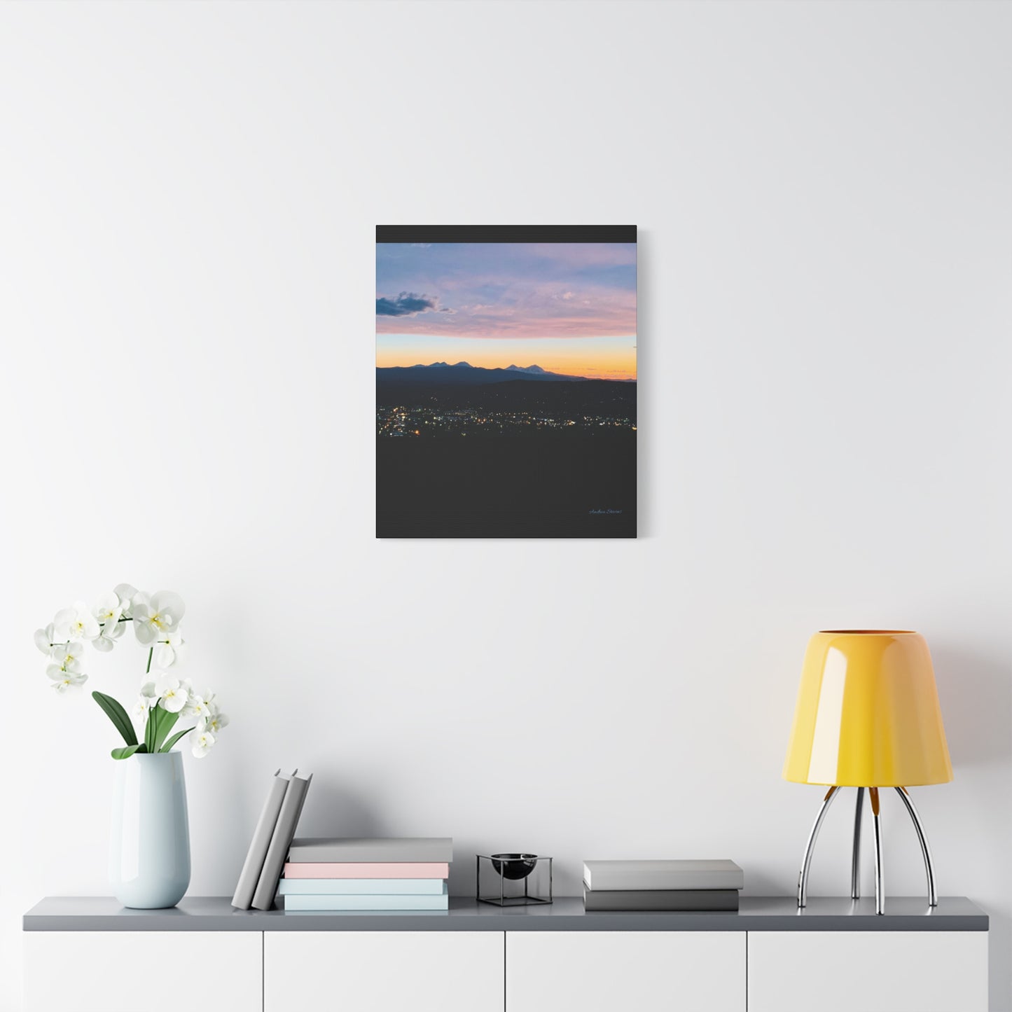 Serene Mountain Landscape Canvas Print - 1.25" Stretched Wall Art