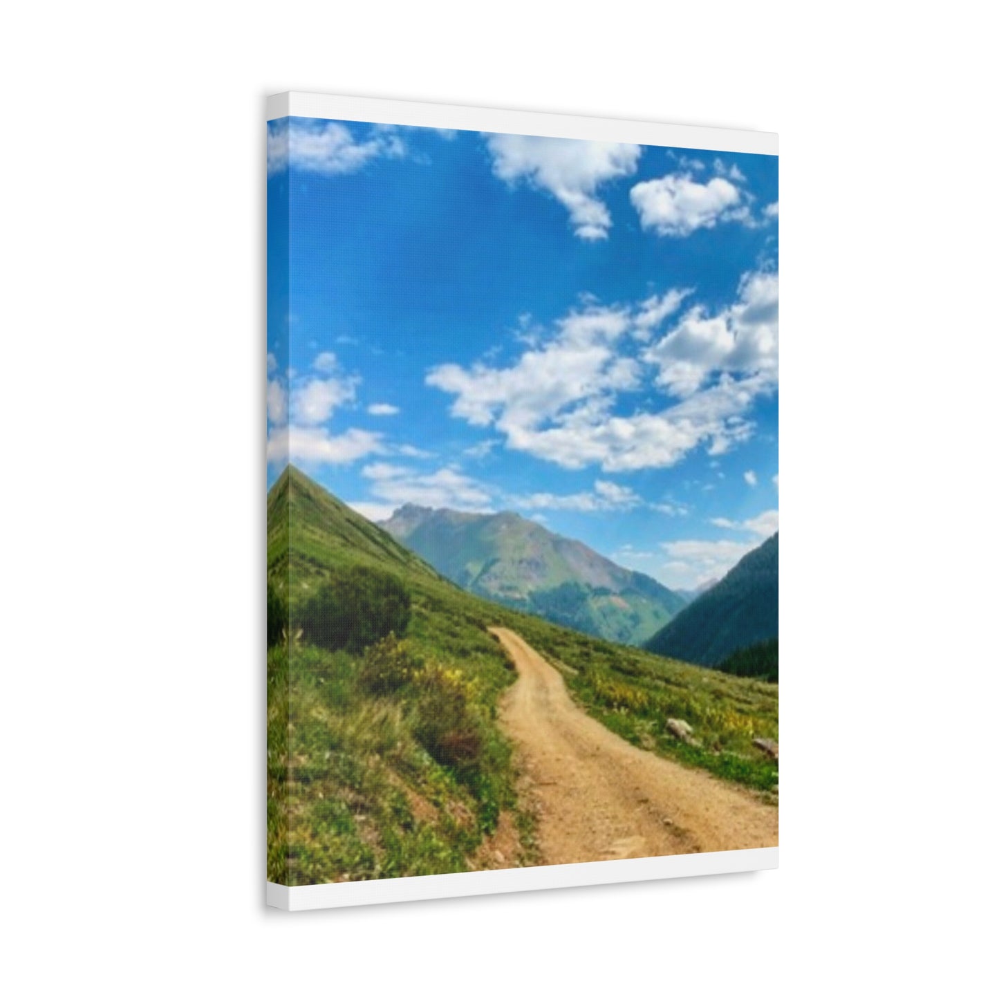 Colorado Scenic Inspirational Stretched Canvas - Mountain Off Roading Path Artwork by Andrea Stevens