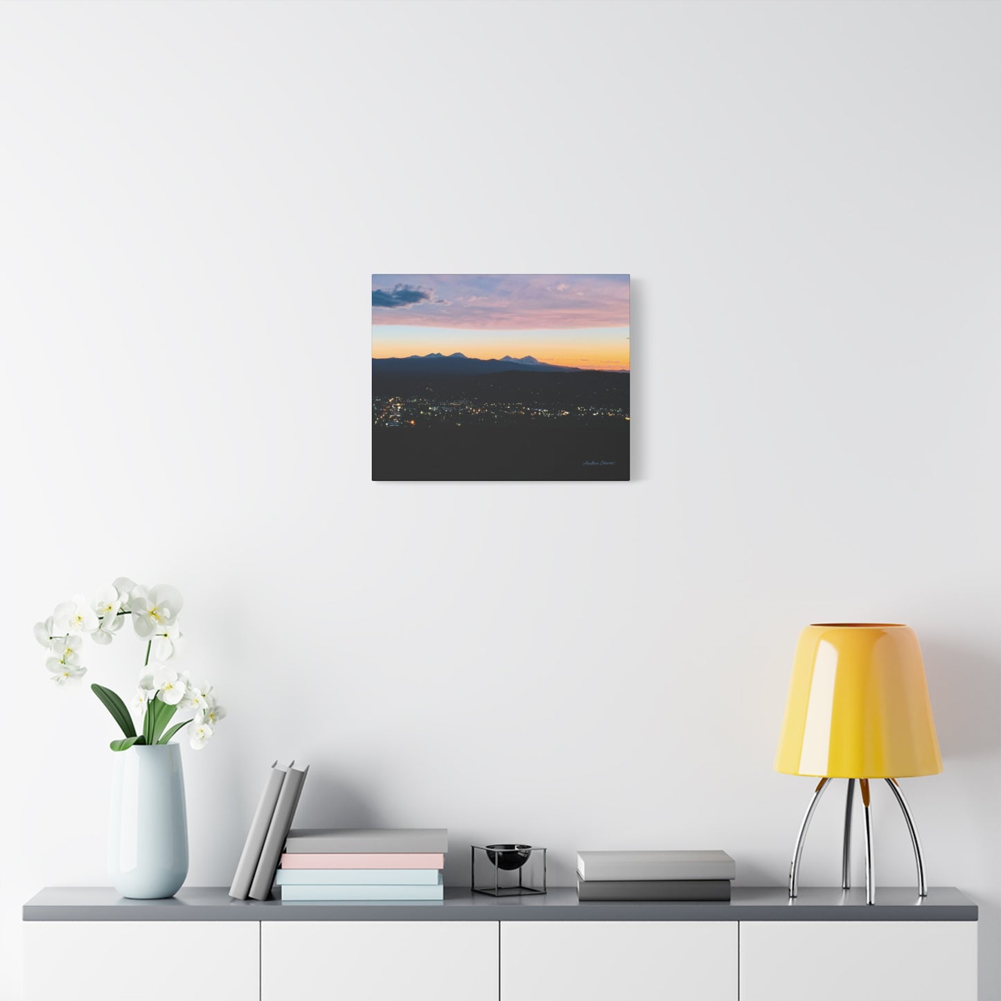 Serene Mountain Landscape Canvas Print - 1.25" Stretched Wall Art