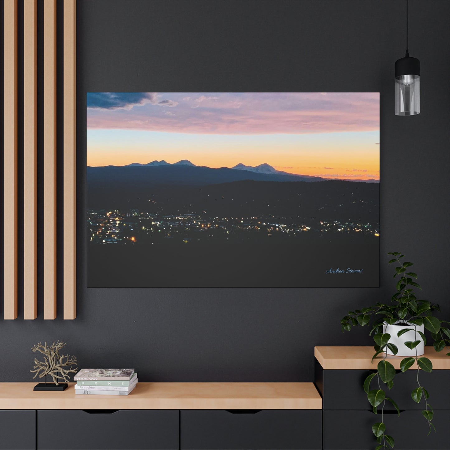 Serene Mountain Landscape Canvas Print - 1.25" Stretched Wall Art
